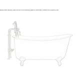 Freestanding oval cast iron bathtub Luperon