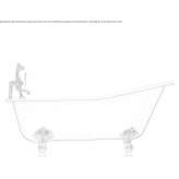 Free-standing oval bathtub on legs Luperon