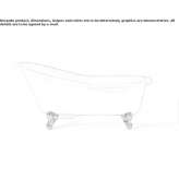 Asymmetric free-standing cast iron bathtub Piazzolo