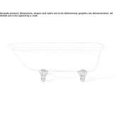 Asymmetric free-standing cast iron bathtub Malorita