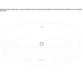 Freestanding oval ceramic bathtub Truckee