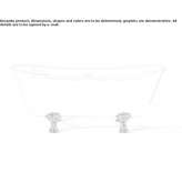 Free-standing cast iron bathtub on legs Dunellen