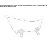 Asymmetric cultured marble bathtub with legs Shirland