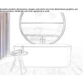 Free-standing rectangular acrylic bathtub Aksdal