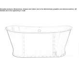 Freestanding oval cast iron bathtub Caldiero