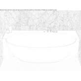 Semi-built-in, oval Luxolid® bathtub Burgeo
