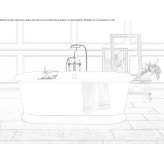 Oval acrylic bathtub Seascale