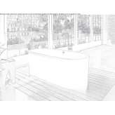 Free-standing oval bathtub made of enamelled steel Stinnett
