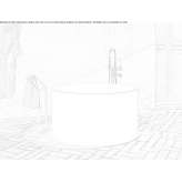 Freestanding round Luxolid® bathtub Dymer