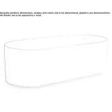 Freestanding oval resin bathtub Sandwich