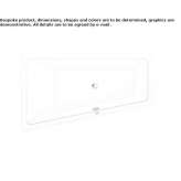 Asymmetric built-in ceramic bathtub Liqenas