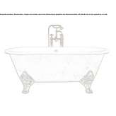 Free-standing bathtub on legs Zurite