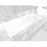 Rectangular bathtub made of enameled steel Opmeer