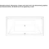 Rectangular acrylic bathtub Saalbach