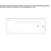Rectangular acrylic bathtub Saalbach