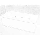 Rectangular acrylic bathtub with hydromassage Figari