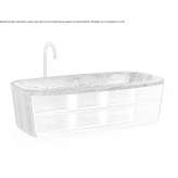 Freestanding bathtub in marble and wood Zeelst