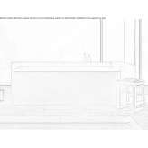 Rectangular acrylic bathtub with hydromassage Portez