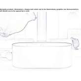 Free-standing oval bathtub made of enamelled steel Chauve
