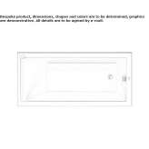 Rectangular acrylic bathtub Saalbach