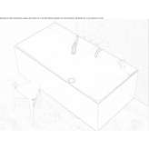 Rectangular built-in Tecnoril® bathtub Cervia