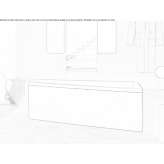 Asymmetric acrylic bathtub with hydromassage Mizur