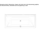 Rectangular acrylic bathtub Saalbach
