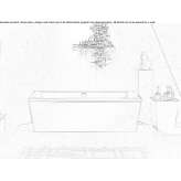 Free-standing rectangular bathtub made of enamelled steel Meerbeck