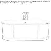 Oval cast iron bathtub Zurite