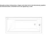 Rectangular acrylic bathtub Saalbach