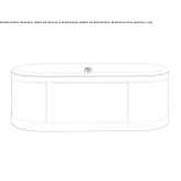 Oval acrylic bathtub Seascale