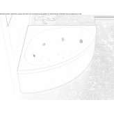 Corner acrylic bathtub with hydromassage Musci