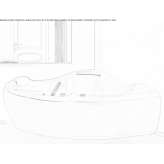 2-person acrylic bathtub with hydromassage Itter