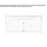 Rectangular built-in acrylic bathtub Odemira