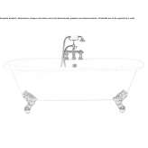 Free-standing cast iron bathtub on legs Zurite