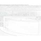 Corner acrylic bathtub with hydromassage Quilcata