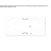 Rectangular built-in bathtub made of enameled steel Ilici
