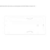 Rectangular built-in bathtub made of enameled steel Andard