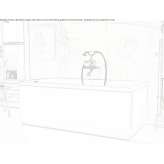 Rectangular acrylic bathtub with hydromassage Rottweil
