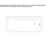 Rectangular acrylic bathtub Saalbach