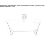 Rectangular cast iron bathtub with legs Villotta