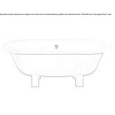 A free-standing cast iron bathtub in a classic style with legs Zurite