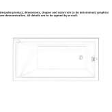 Rectangular acrylic bathtub Saalbach
