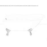 Asymetryczna wolnostojąca wanna żeliwna Cecava