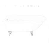 Asymmetric free-standing cast iron bathtub Corozal