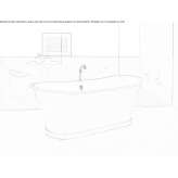 Freestanding aluminum bathtub Lusia