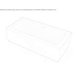 Freestanding rectangular bathtub made to measure Vicuna