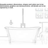 Freestanding brass bathtub Lusia