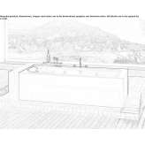Rectangular PMMA whirlpool bathtub Klimmen
