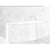 Freestanding oval bathtub made of natural stone Stowbtsy